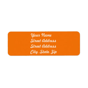 Oranje retouradressticker etiket
