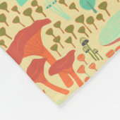 Oranje retro paddenstoel fleece deken (Hoek)