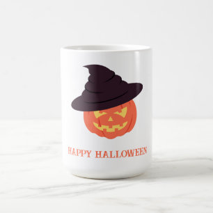 Oranje Retro Pompoen Halloween Koffie Mok