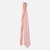 Oranje retro/ PopArt-ventilator Stropdas (Achterkant)