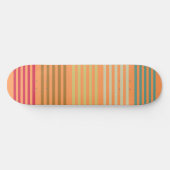 Oranje retro strepen skateboard (Horizontaal)