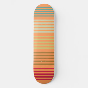 Oranje retro strepen skateboard