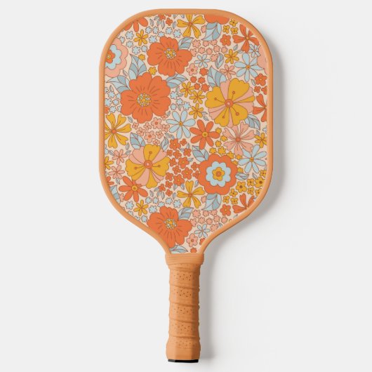Oranje retrorventilator pickleball paddle (Achterkant)