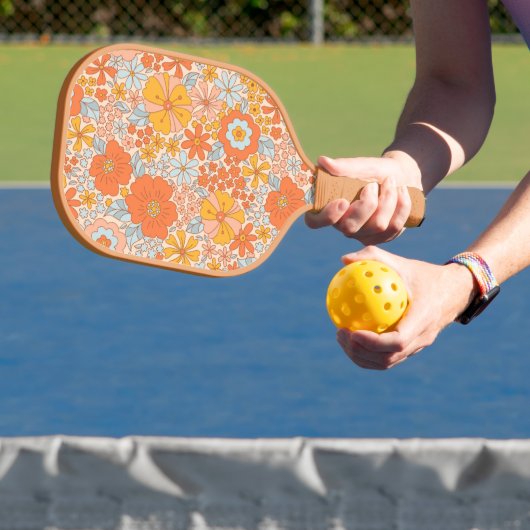 Oranje retrorventilator pickleball paddle (Insitu)