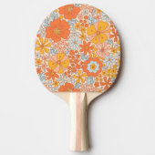 Oranje retrorventilator tafeltennisbatje (Voorkant)