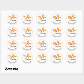 Oranje Ribbon MS Typografie Sticker (Vel)