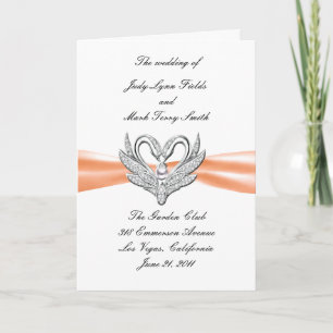 Oranje Ribbon Silver Swans Program Kaart