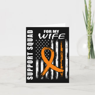 Oranje Ribbon Vrouw Leukemie Bewustzijn USA Flag C Kaart