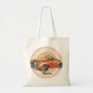 Oranje Roadster Car boodschappentas Tote Bag