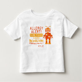 Oranje Robot Food Allergy Alert Shirt