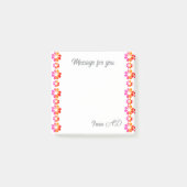 Oranje rode bloem post-it® notes (Voorkant)