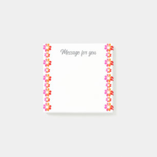 Oranje rode bloem post-it® notes