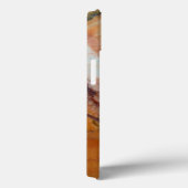 Oranje rode en witte geveineerde marmer Case-Mate iPhone case (Achterkant / Rechts)