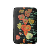 Oranje rode gele papaver bloemen Bath Mat (Voorkant Verticaal)