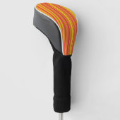 Oranje rode gele strepen golfheadcover (Schuin)