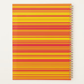 Oranje rode gele strepen planner (Achterkant)