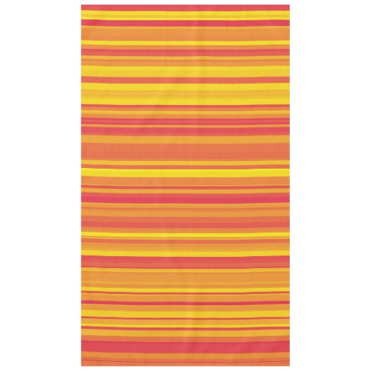 Oranje rode gele strepen tafelkleed (Voorkant)