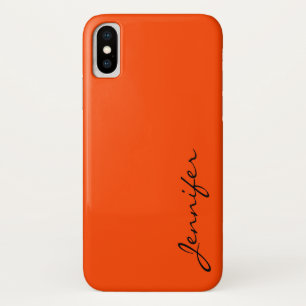 Oranje-rode kleur achtergrond iPhone x hoesje