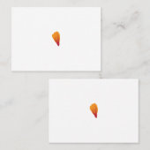 oranje, rode kleurenclip art plaatskaartje (Voorkant / Achterkant)