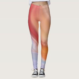 Oranje rode paarse groene leggings voor vloeiende