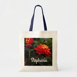 Oranje Rode Rood Lantana #1-2 Canvas tas