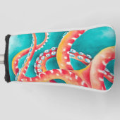 Oranje rode tentakels golfheadcover (Voorkant)