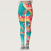 Oranje rode tentakels leggings (Voorkant)