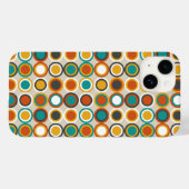 Oranje rode turquoise funky cirkels midden eeuw Case-Mate iPhone case (Achterkant (horizontaal))