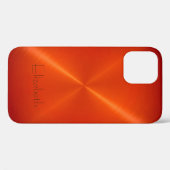 Oranje Roestvrij staal Metaalkijk Case-Mate iPhone Case (Achterkant (horizontaal))