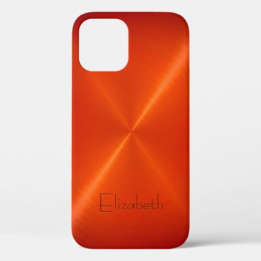 Oranje Roestvrij staal Metaalkijk Case-Mate iPhone Case (Achterkant)