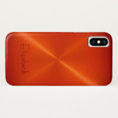 Oranje Roestvrij staal Metaalkijk Case-Mate iPhone Case (Achterkant (horizontaal))