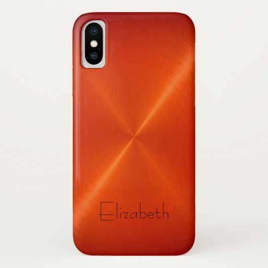 Oranje Roestvrij staal Metaalkijk Case-Mate iPhone Case (Achterkant)