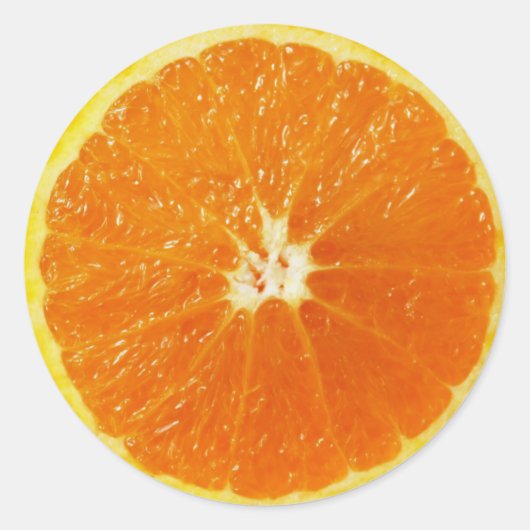 Oranje Ronde Sticker (Voorkant)