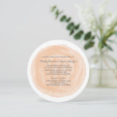Oranje Ronde Waterverf Wedding Invite Kaart (Staand voorkant)
