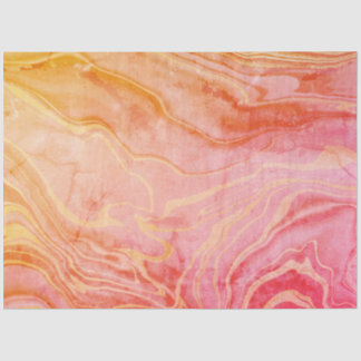 Oranje rood Abstract Marmer Tissuepapier
