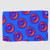 Oranje rood blauw golfhanddoek (Horizontaal)
