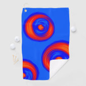 Oranje rood blauw golfhanddoek (Insitu)