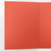 Oranje Rood #EC553E, Bleek Koper Drieluik Wenskaart (Binnenzijde eerst)