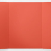 Oranje Rood #EC553E, Bleek Koper Drieluik Wenskaart (Binnenkant midden)