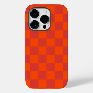 Oranje rood geruit gingham-patroon Case-Mate iPhone 14 pro hoesje