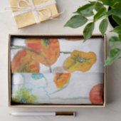 Oranje Rood Klaproos Bloem Patroon Waterverf Tissuepapier (Geschenk)