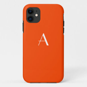 Oranje rood Monogram iPhone 5 Hoesje