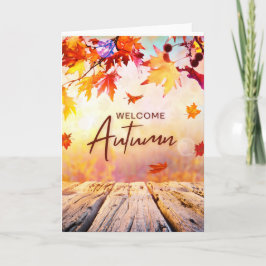 Oranje Rood Natuurlijk Herfstseizoen Kaart