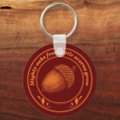  Oranje rood Proverb eikenhout Plant Sleutelhanger (Voorkant)