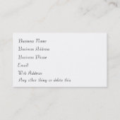 Oranje Roos Bloemen Visitekaartje (Achterkant)