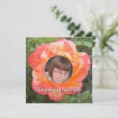 Oranje Roos Foto Name Memorial Service Programma (Staand voorkant)