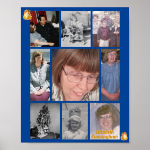 Oranje Roos Lieve Herinnering 9 Foto Herdenking Poster