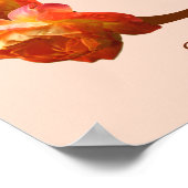 Oranje Roos Monogram Initiaal C Jouw naam Poster (Hoek)