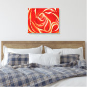 Oranje Roos op omcirkeld Canvas (Insitu (Slaapkamer))