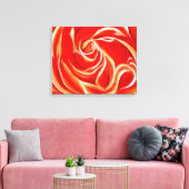 Oranje Roos op omcirkeld Canvas (Insitu (Woonkamer))